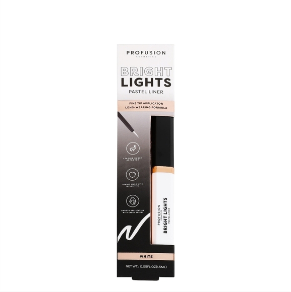 🌹3/$12 Profusion Cosmetics Bright Lights Liquid Pastel Liquid Eyeliner White - Picture 1 of 5